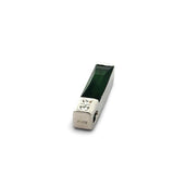 Custom Made Elongated Green Tourmaline and Diamond Platinum Pendant