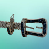 Designer Diamond and Sapphire Buckle Bracelet