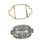 Antique 9.70cttw Diamond Platinum & 14K Yellow Gold Brooch / Pendant