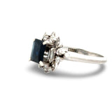 Sapphire and Diamond Platinum Ring
