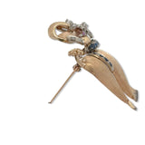 "Dog Show" Diamond, Ruby and Sapphire Pendant/Brooch