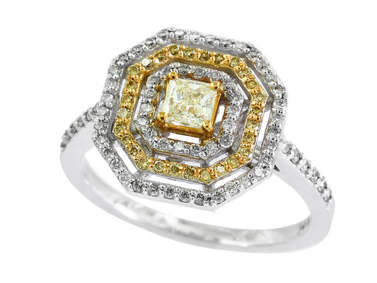 Effy White and Yellow Diamond and 14K White and Yellow Gold Ring