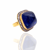 Estate 53.20 ct Tanzanite Sugarloaf & Diamond Ring 12549