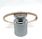 1.01 ctw Diamond and 14K Rose Gold Bangle
