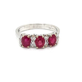 Estate Designer Savoia Of Italy 1.58 cttw Ruby Diamond Ring 13798