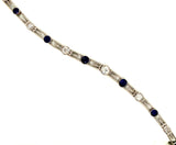 Estate Art Deco 2.65 cttw Old European Cut Diamond 2.00 cttw Sapphire Platinum Bracelet 14101