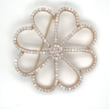 Clyde Duneier Diamond and 18K Rose Gold Flower Brooch