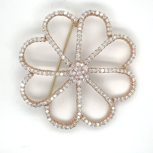 Designer Clyde Duneier 2.85 cttw Diamond Brooch 08710